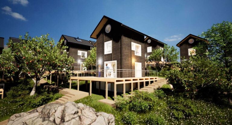 Architekturprojekte : Haus 13 mit umlaufender Holzterrasse