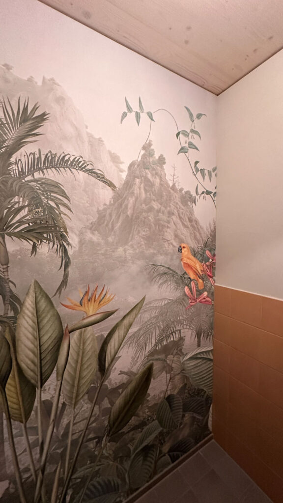 Wc Tapete und Farbgestaltung