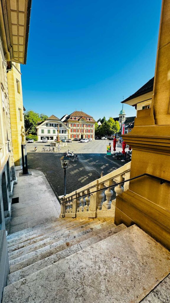 grosse Treppe vom Rathaus Zofingen