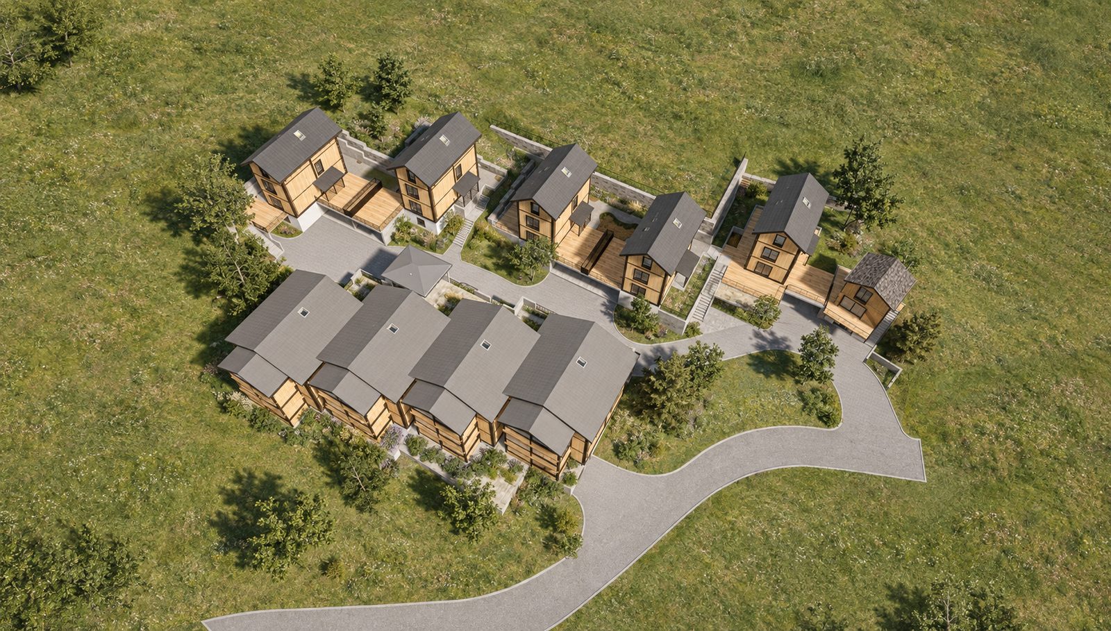 mondhaus fiesch ueberbauung luftbild